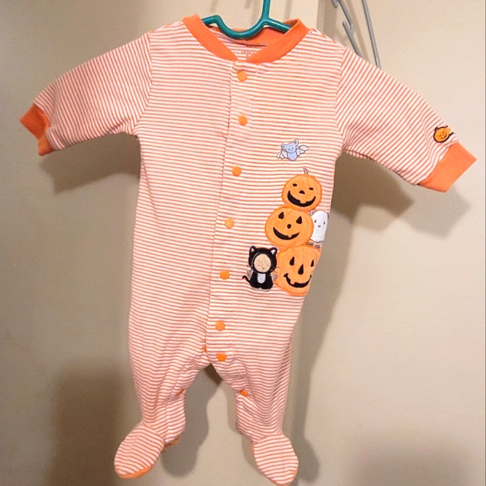 Orange Striped Halloween Kids Sleeper